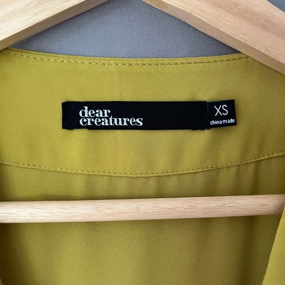 Retro Dear Creatures Dress - chartreuse - Picture 3 of 4